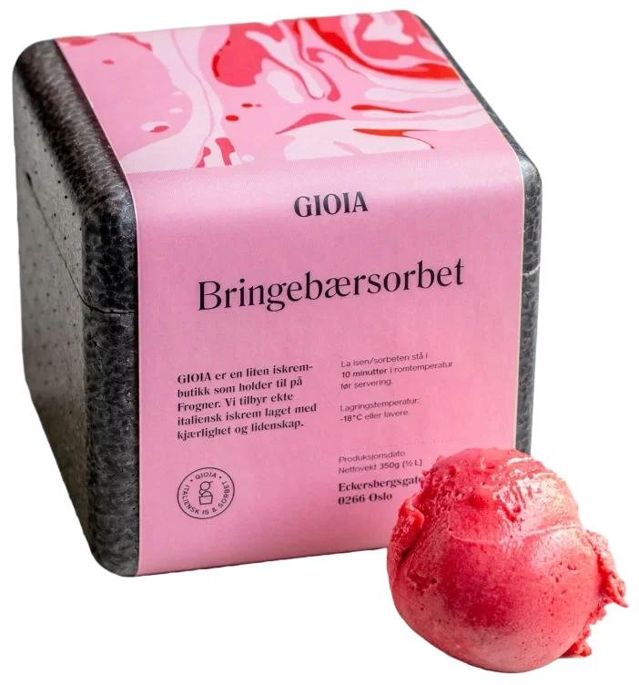 GIOIA Bringebærsorbet 0.5L