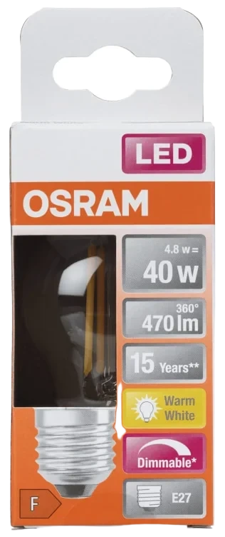 Lyspære Led Cl P 40 Matt E27 Dim Osram