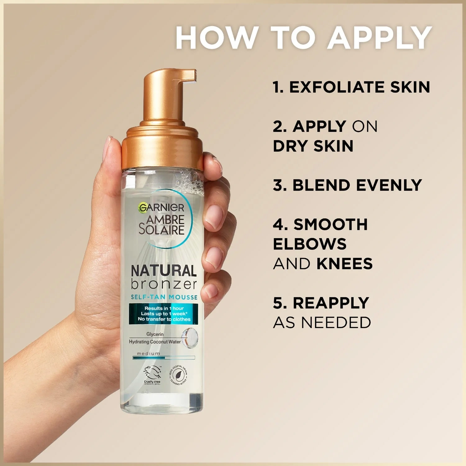 Natural Bronzer Self Tan Mousse