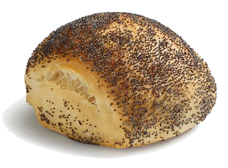 Rundstykke m/Valmue 100g pr stykk