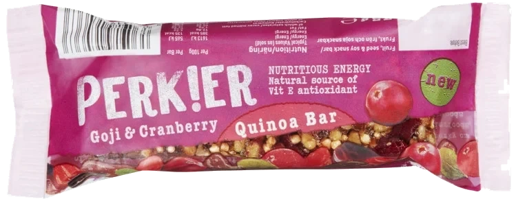 Quinoa Bar Goji&Tranebær 35g Perkier