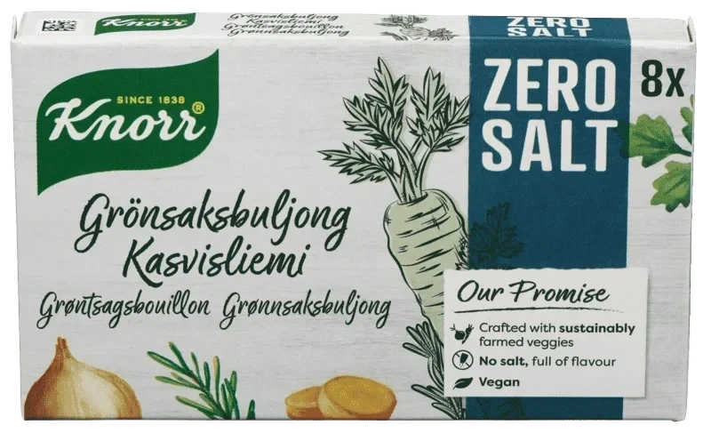 Buljongterninger zero salt grønnsak  8x9g