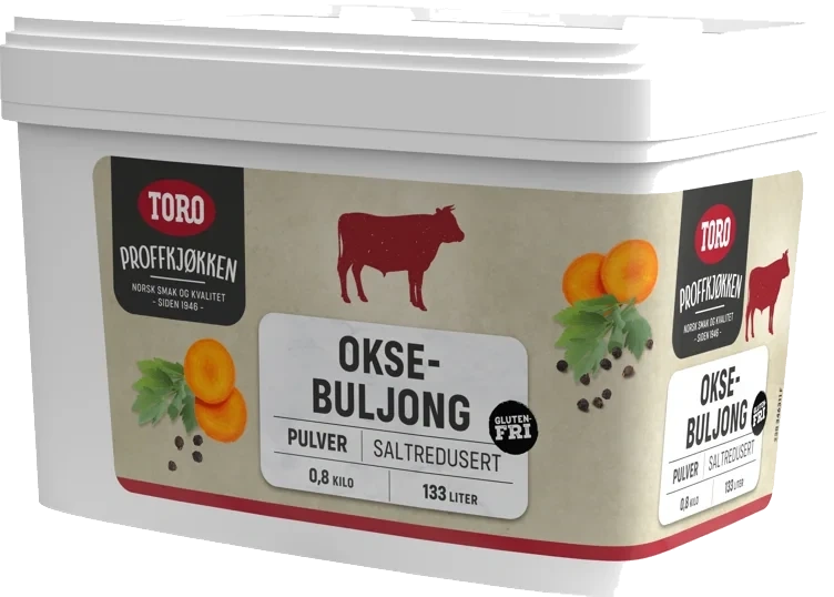 Oksebuljong Saltred 800g Toro
