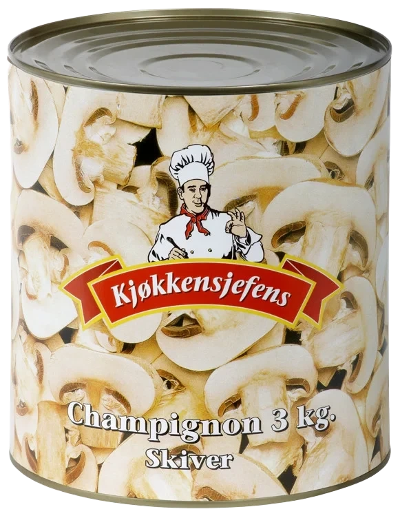 Champignon Skiver 2,84kg Kjøkkensjefens