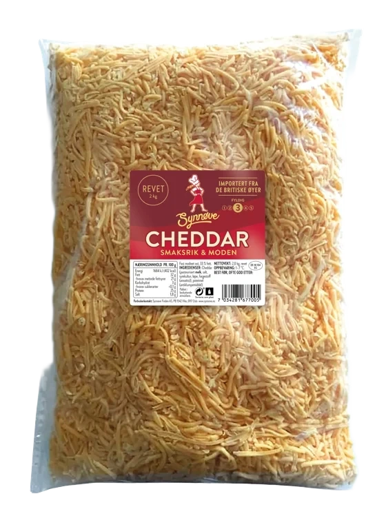 Synnøve Cheddar Revet 2kg