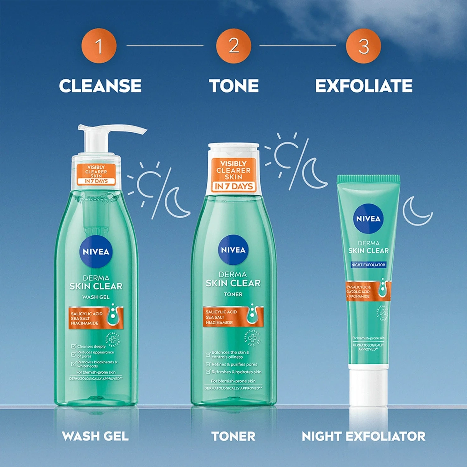 Nivea Derma Skin Clear Night Exfoliator, 40ml