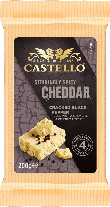 Cheddar svartpeppar lagrad hårdost