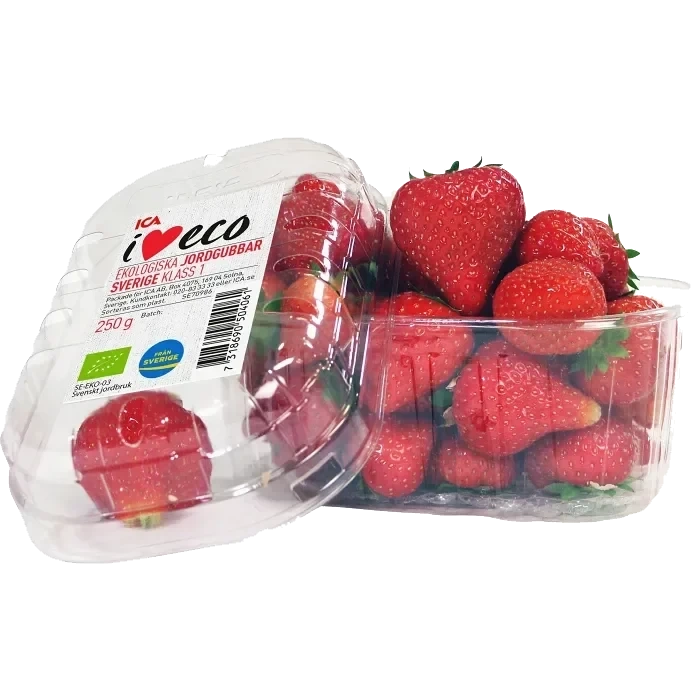 Jordgubbar Ekologiska 250g Klass 1 ICA I love eco