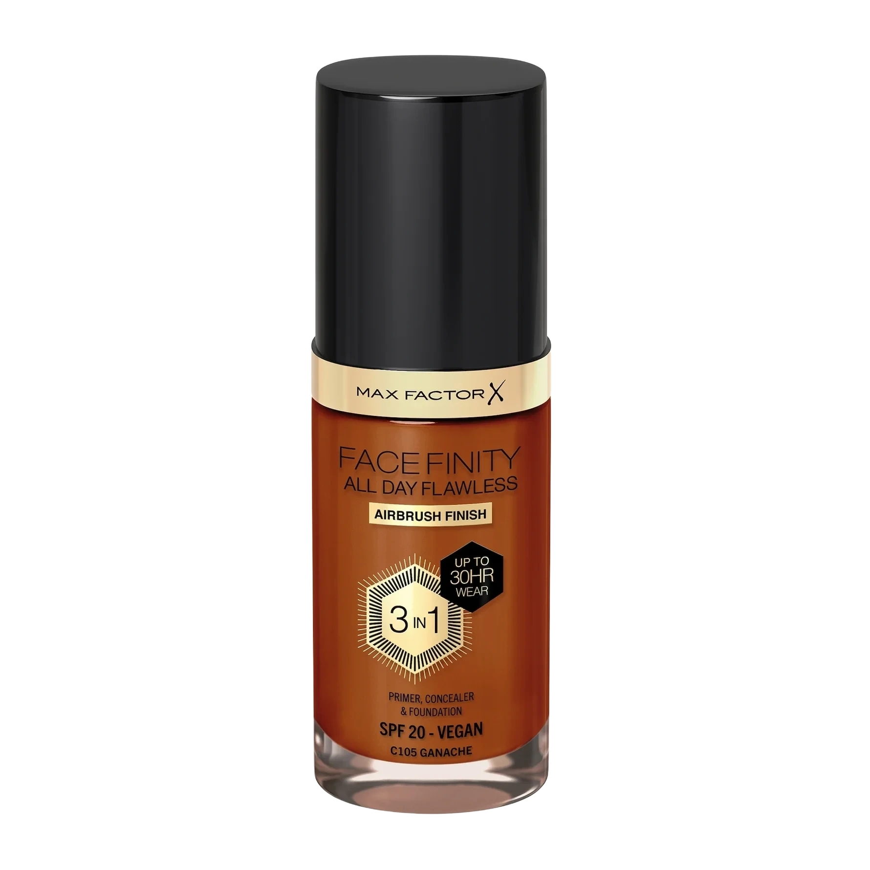 Max Factor Facefinity All Day Flawless 3-In-1 Foundation C105 Ganache
