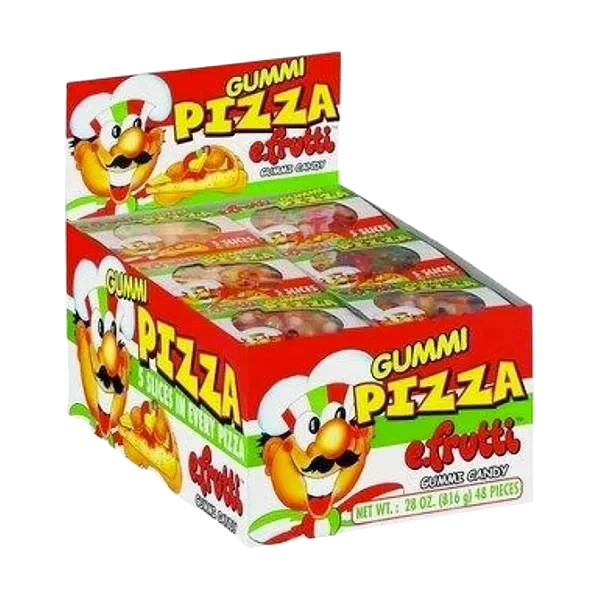Efrutti Pizza Gummi Candy (Kartong 48stk)
