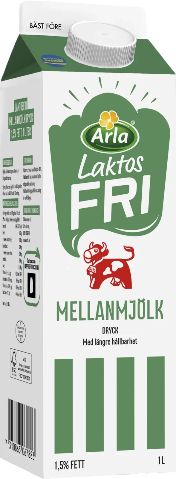 Laktosfri mellanmjölkdryck 1.5%