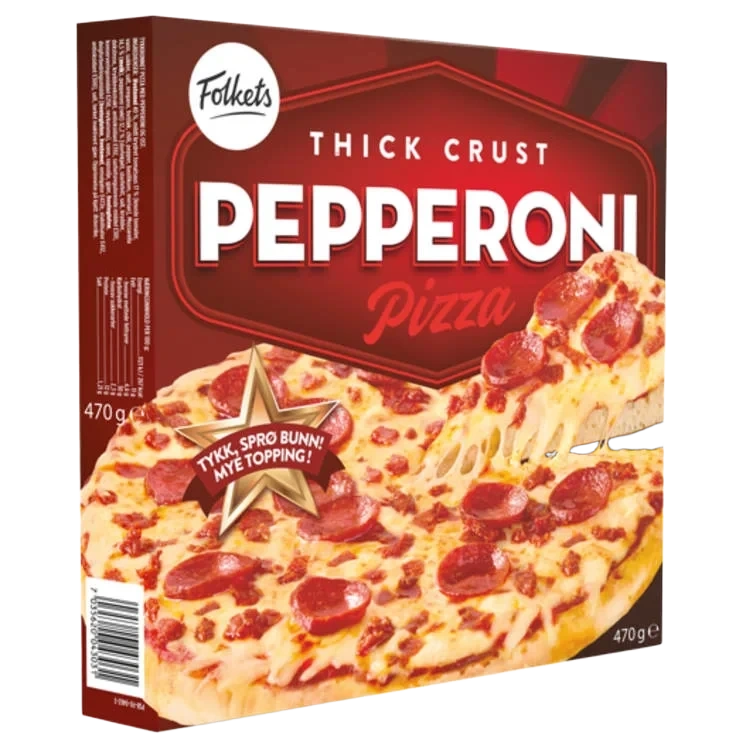 Pizza Pepperoni Thick Crust 460g Folkets
