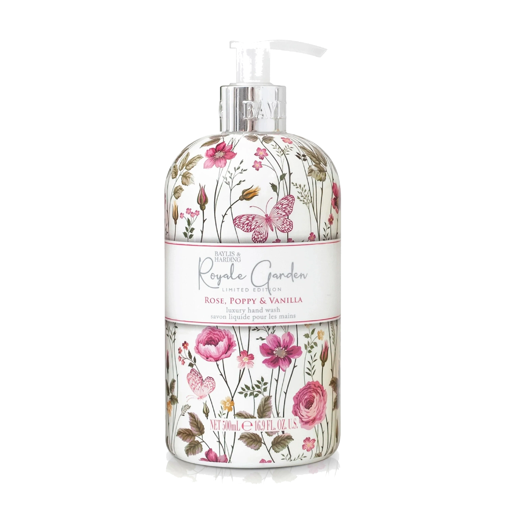 Baylis & Harding Royal Garden Rose, Poppy & Vanilla Hand Wash, 500 ml