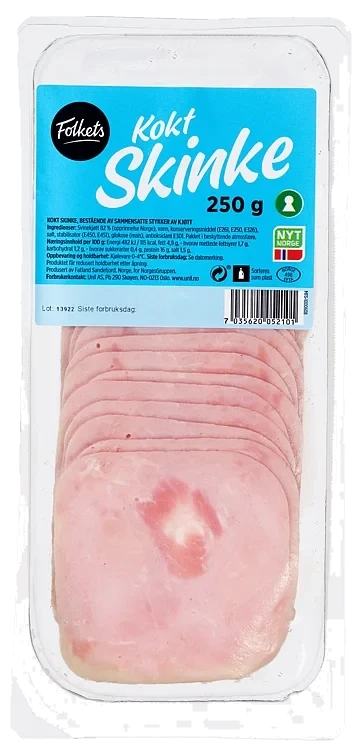 Skinke Kokt 250g Folkets