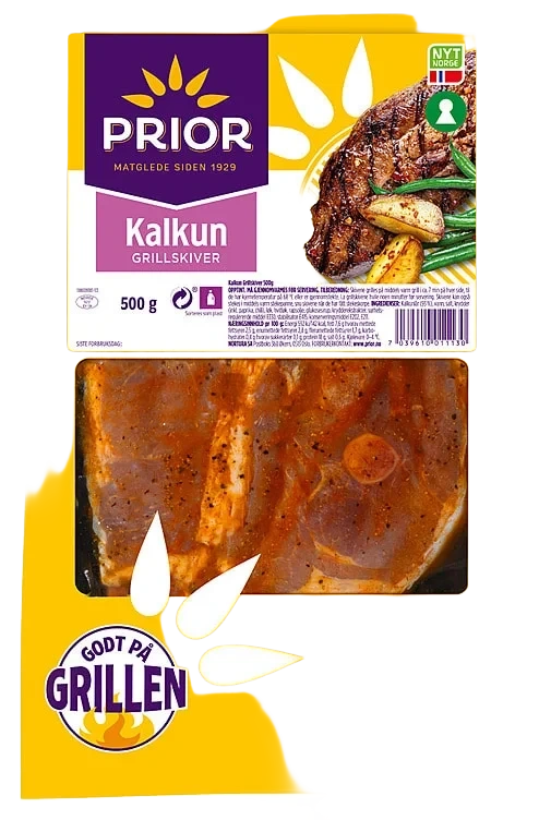 Kalkun Grillskiver 500g Prior