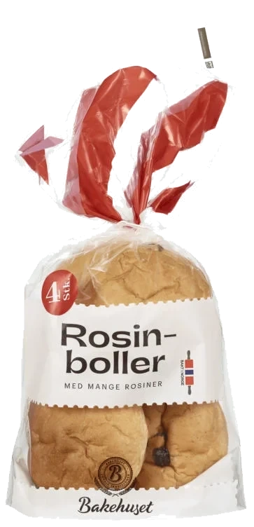 Rosinboller 4stk Bakehuset