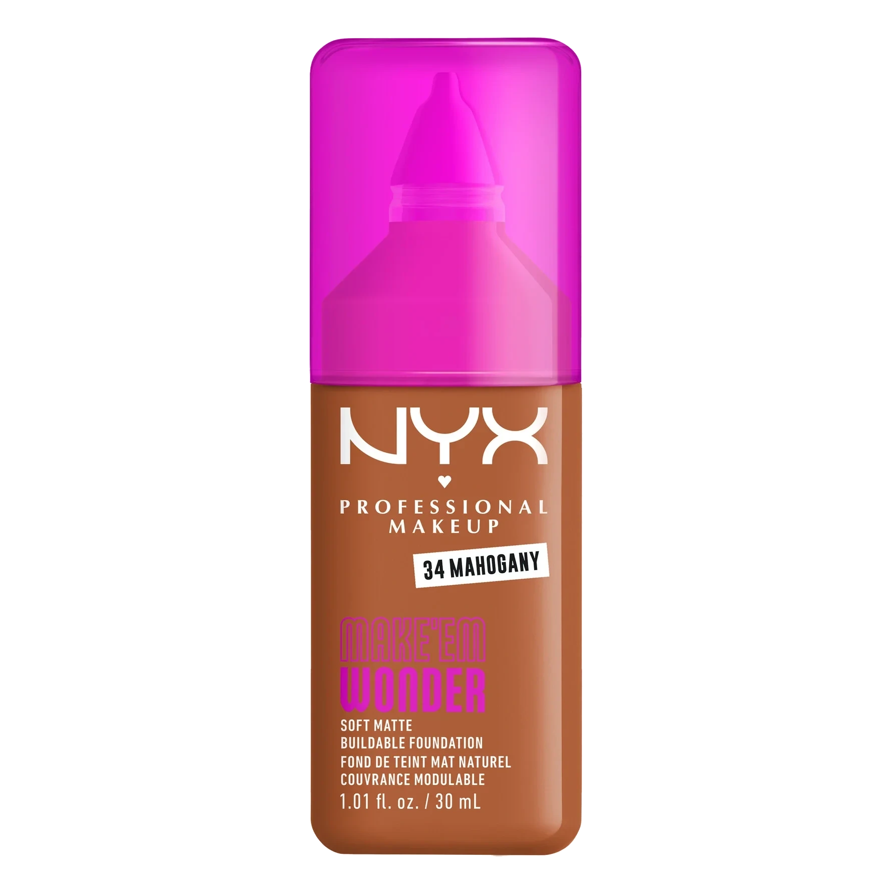 NYX PROFESSIONAL MAKEUP Make Em Wonder Foundation 34 Mahogany