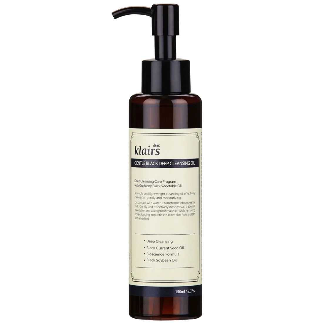 Klairs Gentle Black Deep Cleansing Oil