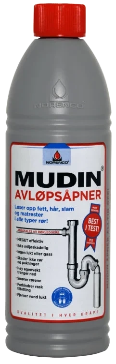 Avløpsåpner 600ml Mudin