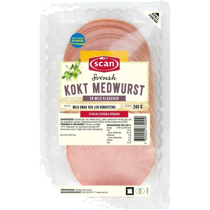 Medwurst Kokt 240g Scan