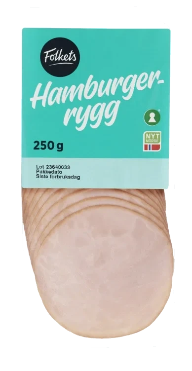 Hamburgerrygg 250g Folkets