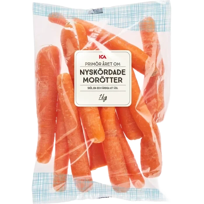Morötter Nyskördade 1kg Klass 1 ICA