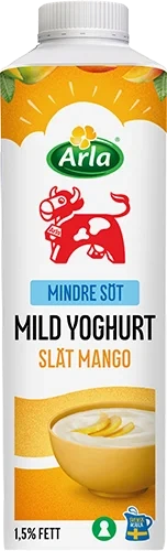 Mild yoghurt mango lättsockrad 1.5%