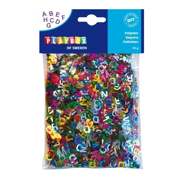 Bokstav Paljetter 50 G