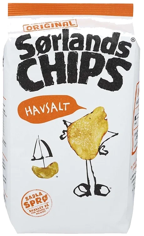 Sørlandschips original havsalt  200g