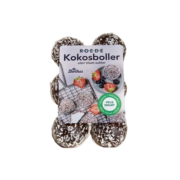 Kokosboller u/Sukker 6pk Berthas