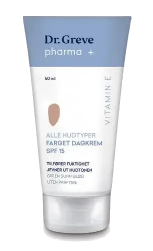Dr Greve Pharma farget dagkrem uten parfyme SPF15 50 ml