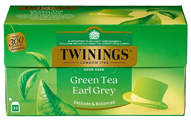 Twinings grønn te earl grey  25bg