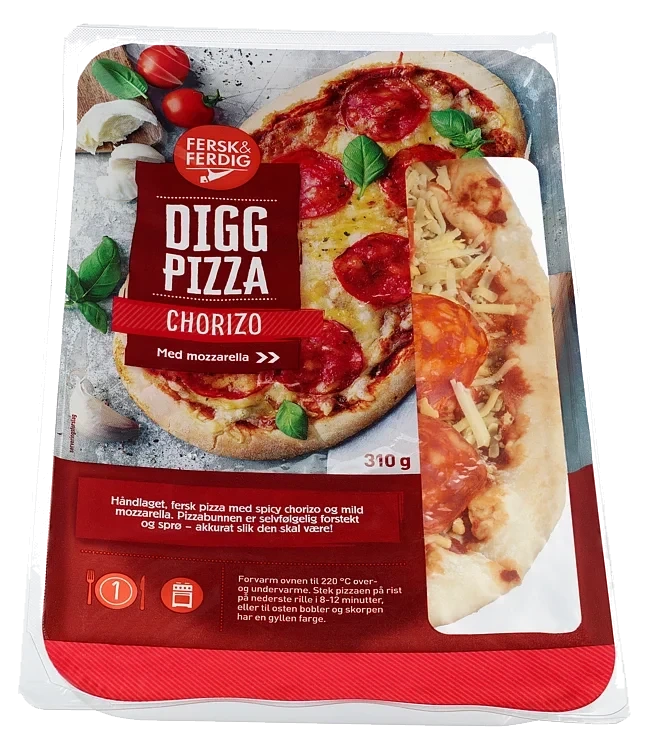 Pizza Chorizo 310g Fersk&Ferdig