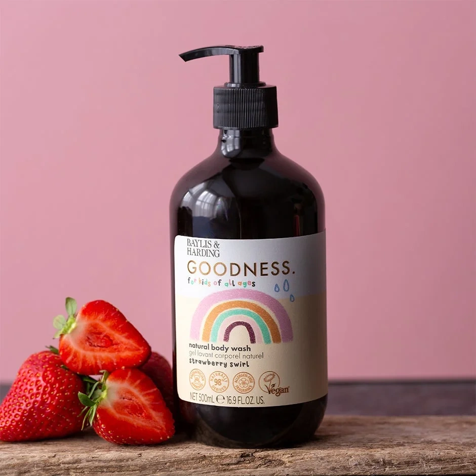 Baylis & Harding Goodness Kids Strawberry Swirl Body Wash, 500 ml