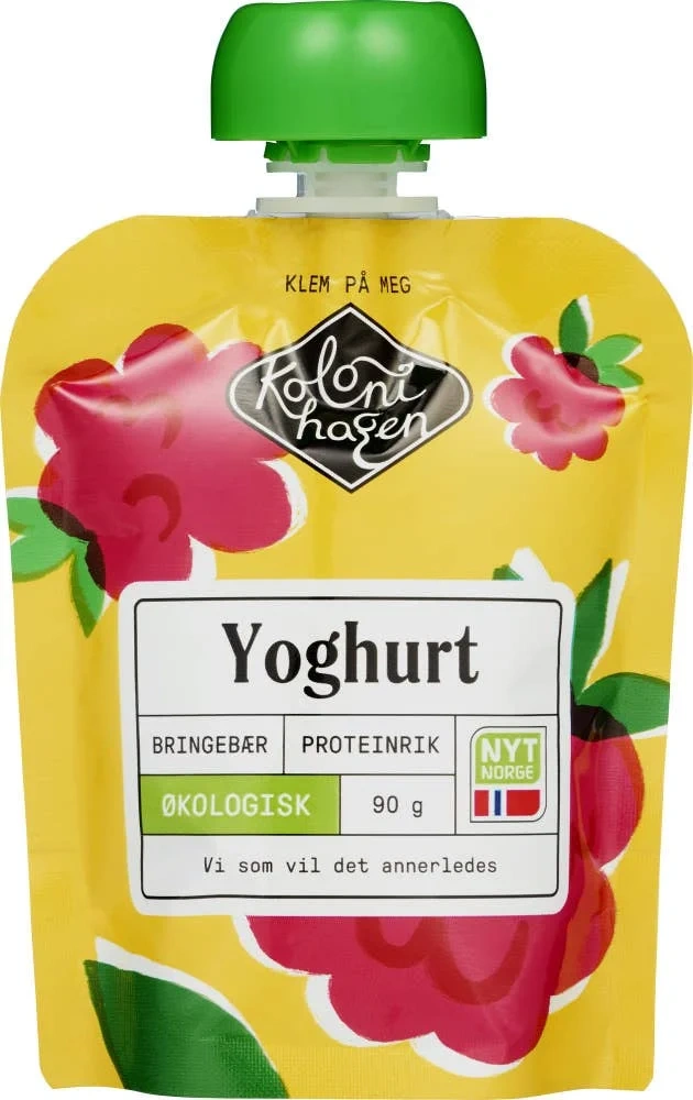 Kolonihagen Yoghurt med bringebær