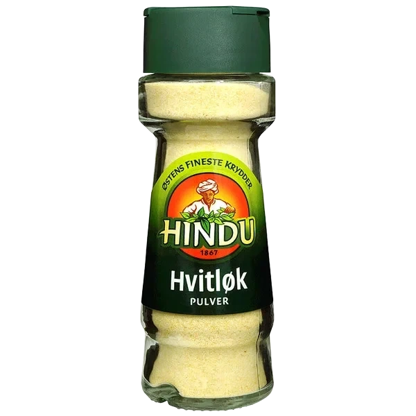 Hvitløkpulver Glass Hindu
