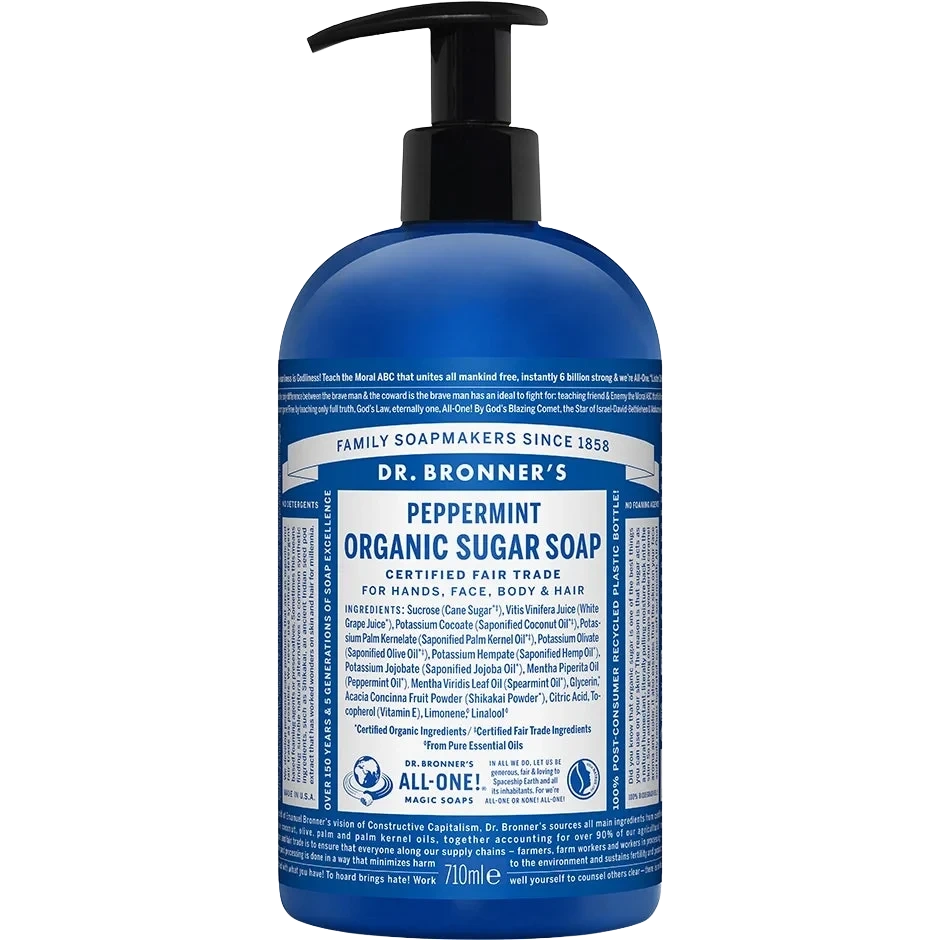 Dr. Bronner's Organic Hand & Body Shikakai Soap Spearmint Peppermint