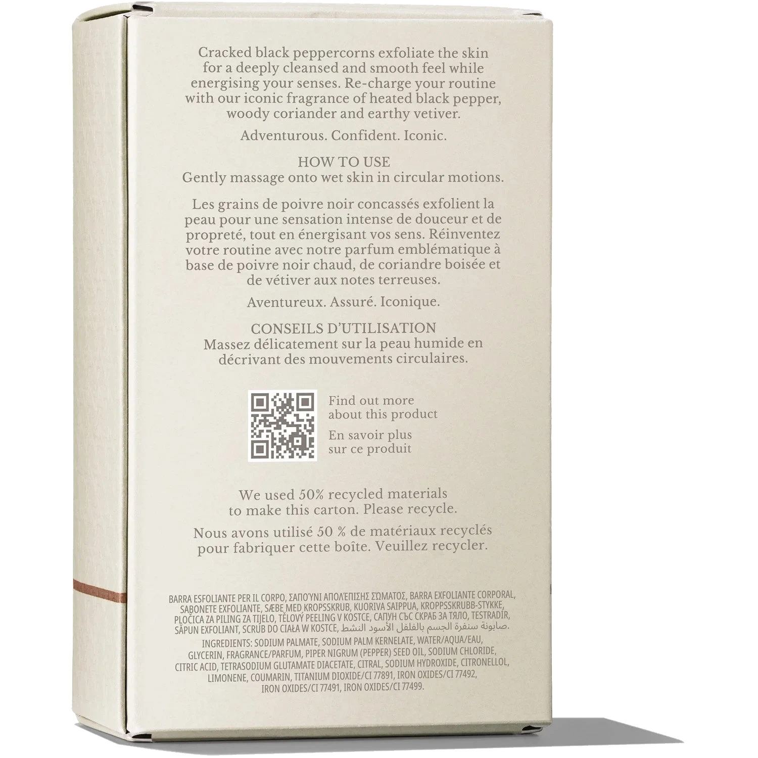 Molton Brown Re-charge Black Pepper Bodyscrub Bar 250 g