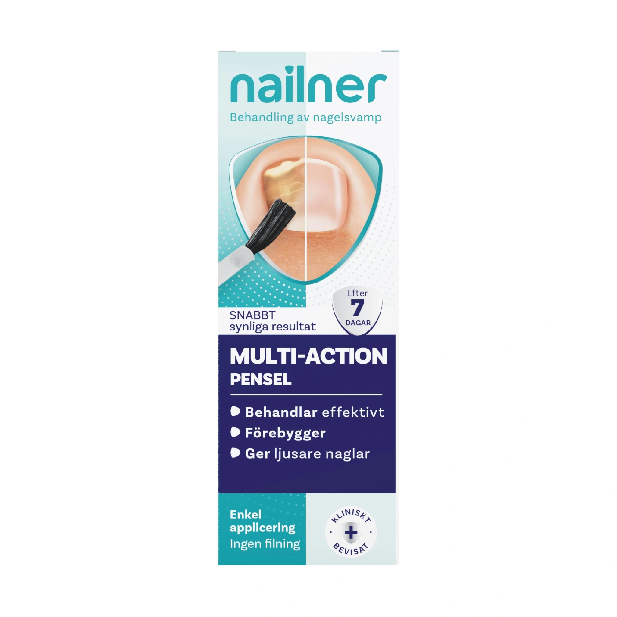 NAILNER Pensel mot neglesopp 2-i-1