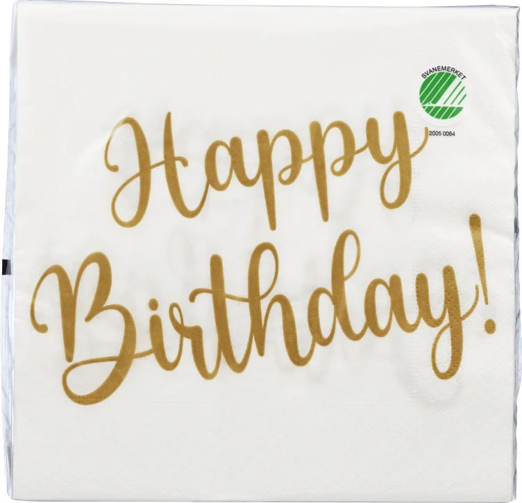 Serviett Lunsj Happy Birthday 20stk Unik