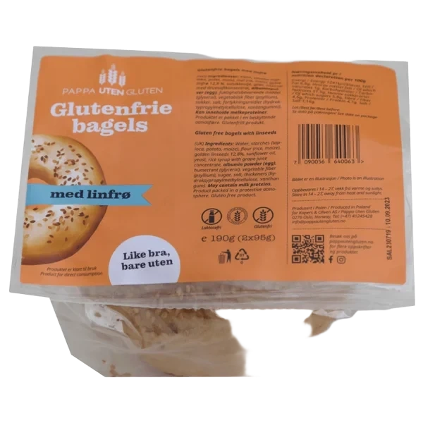 Bagels M/linfrø Glutenfri 2x95g Pappa
