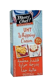 Whipping cream uht 35% president t  1l
