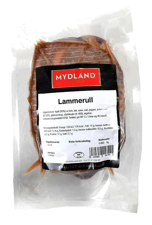 Mydland Lammerull Rå Fryst 800g