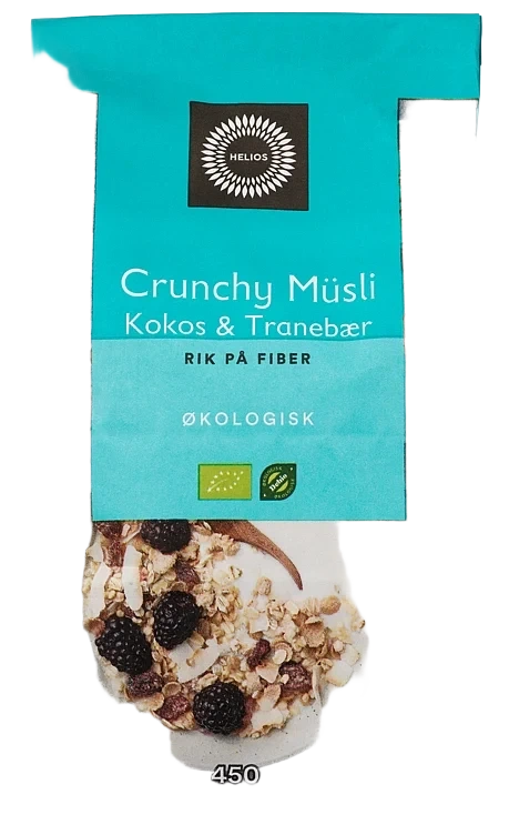 Müsli Økologisk Kokos Crunch 450g Helios