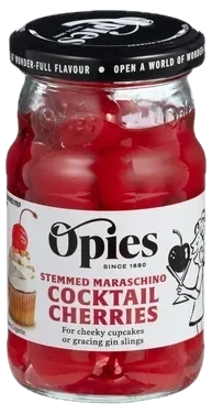Cocktailbær Rød m/Stilk 125g Opies