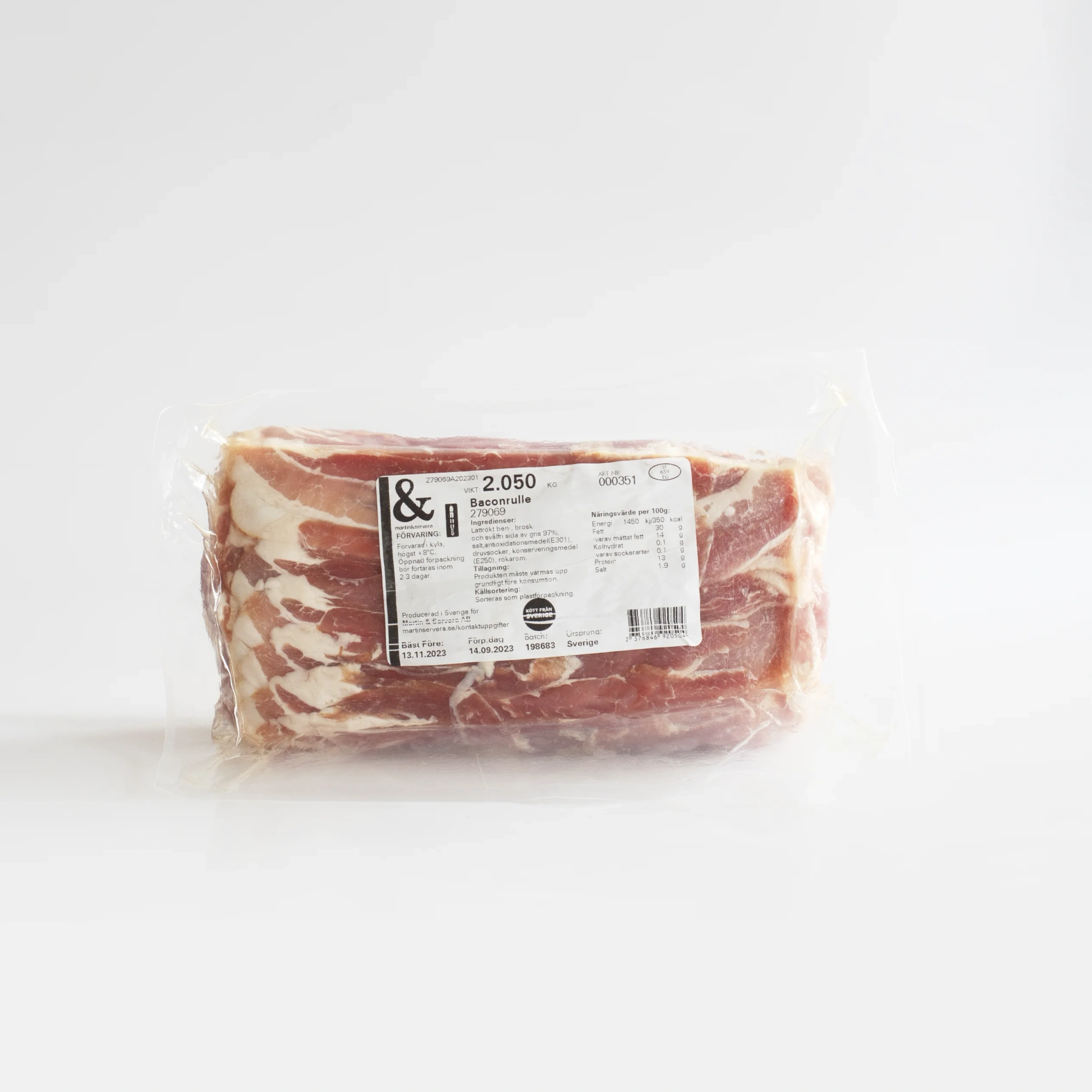 Bacon skivad rulle