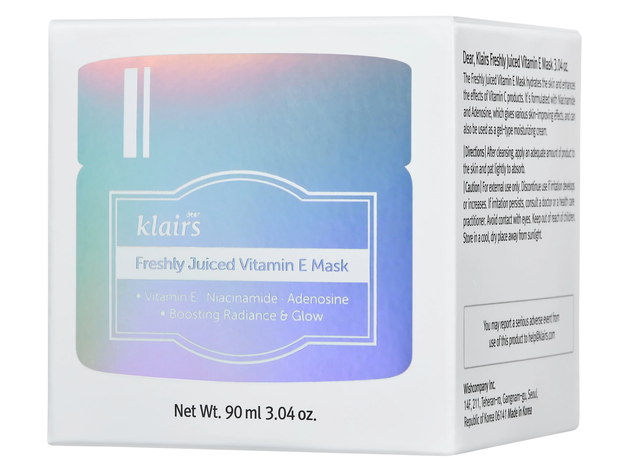 Klairs Freshly Juiced Vitamin-E Mask, 90 ml