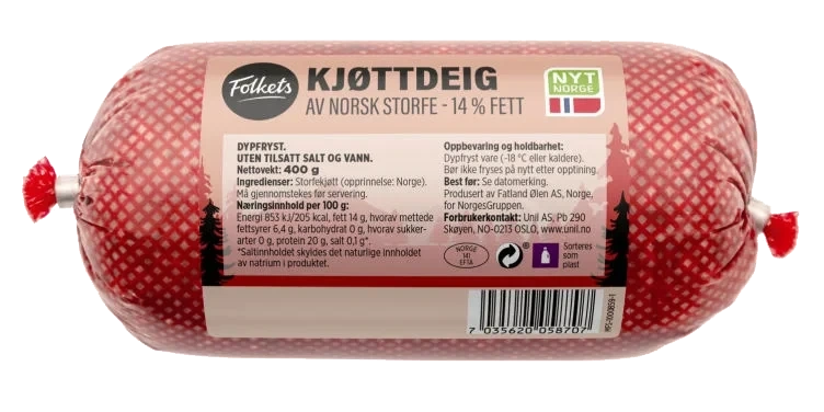 Kjøttdeig Snabb 400g Folkets