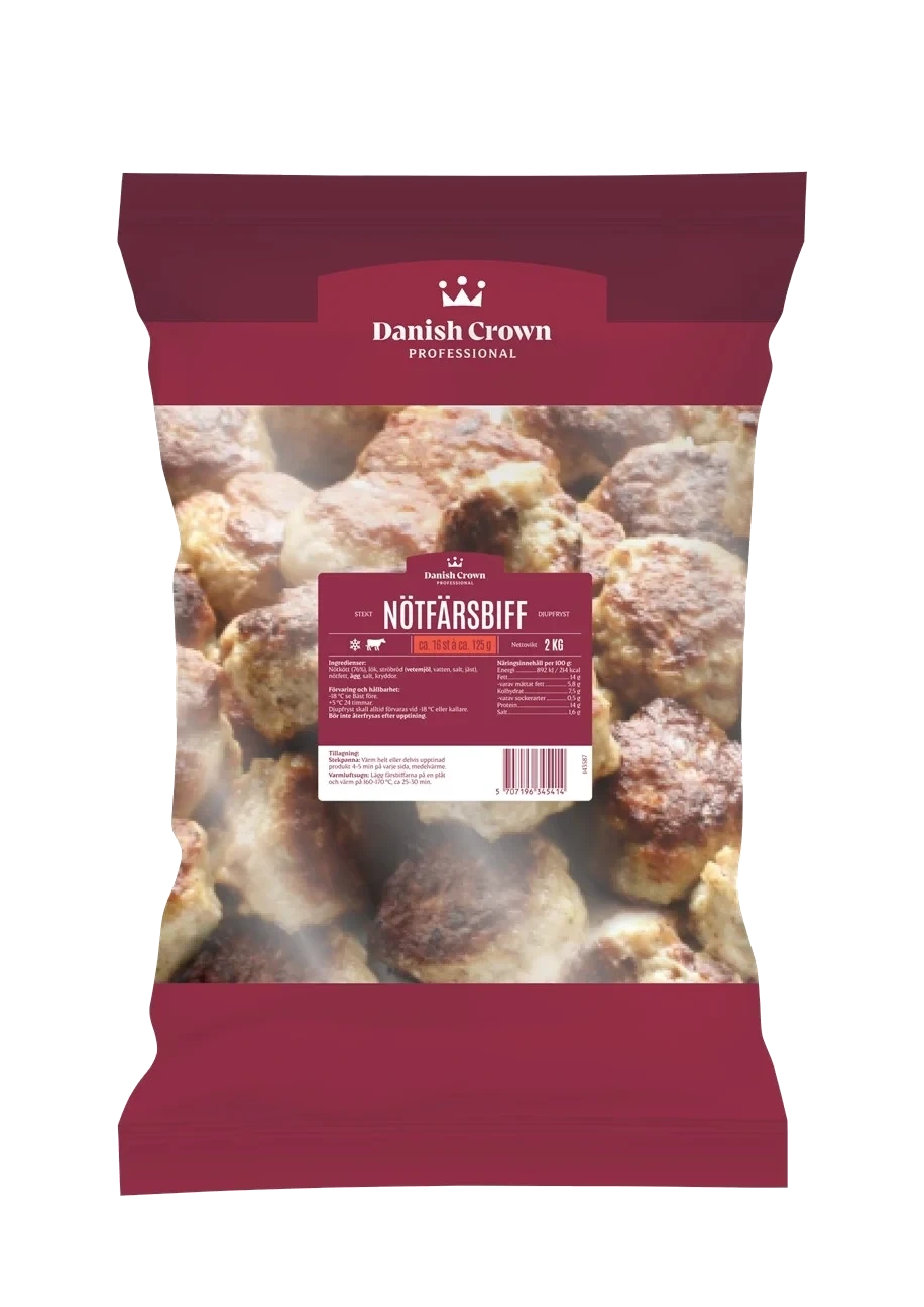 Nötfärsbiffar färdigstekta 125 g