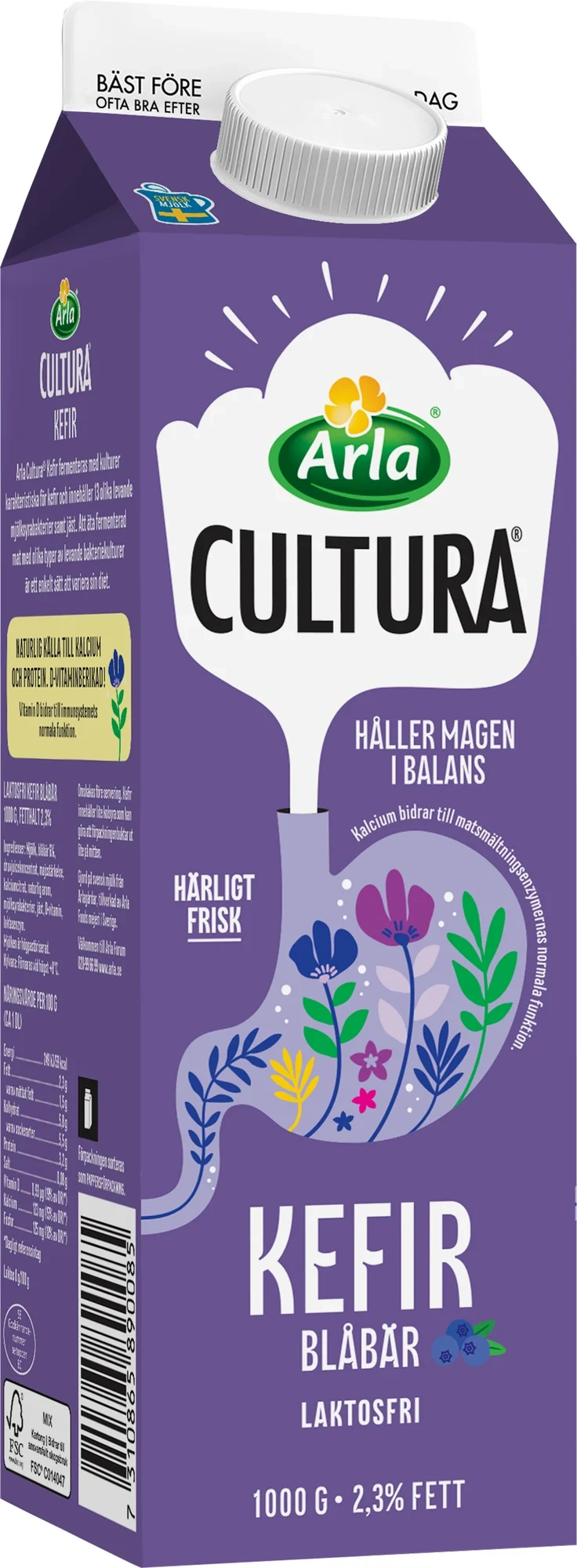Cultura® Kefir blåbär